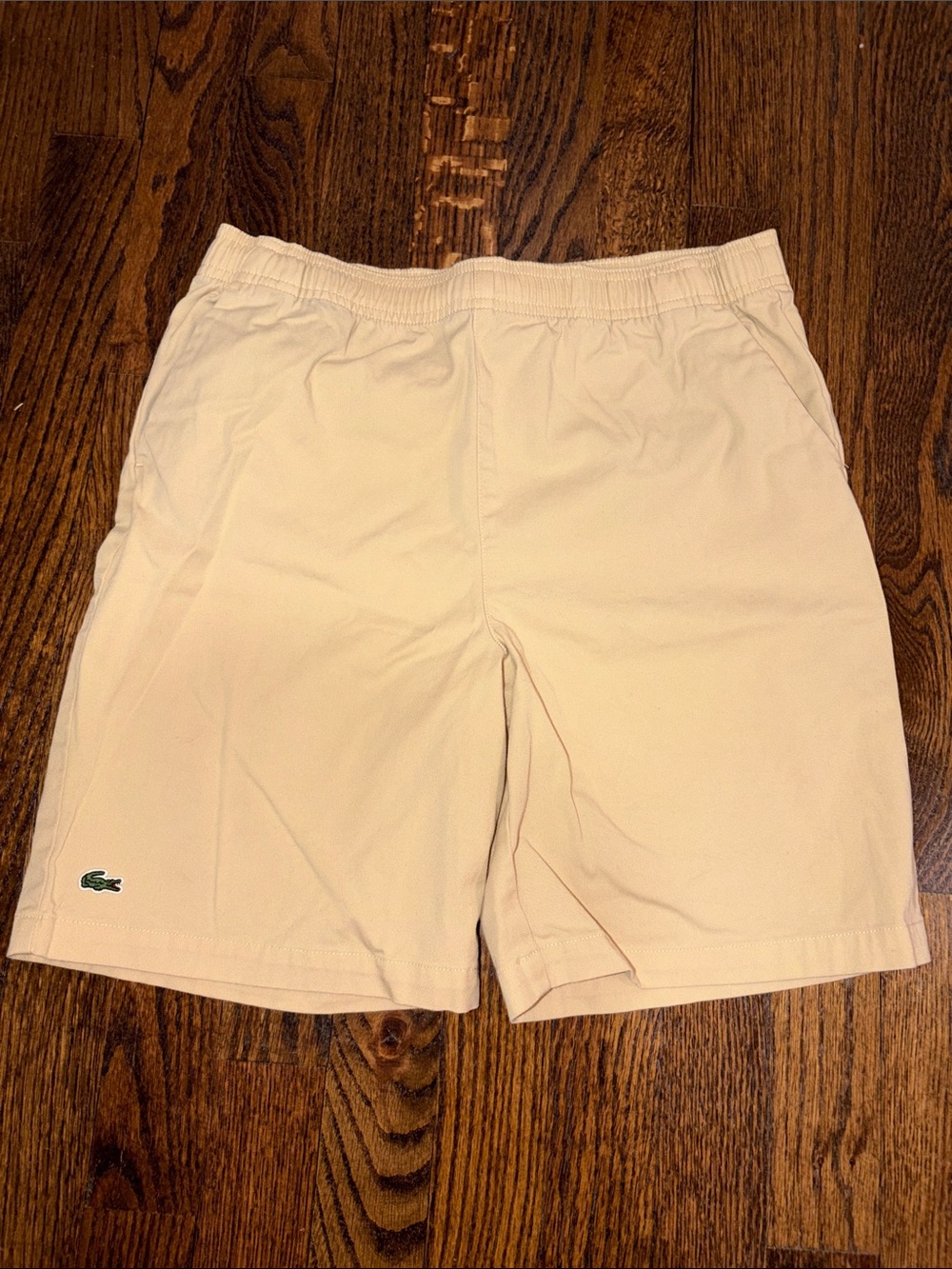 Lacoste Boys Khaki Shorts, Size 14